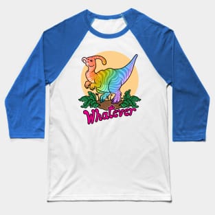 Moody Dinosaur (rainbow) Baseball T-Shirt